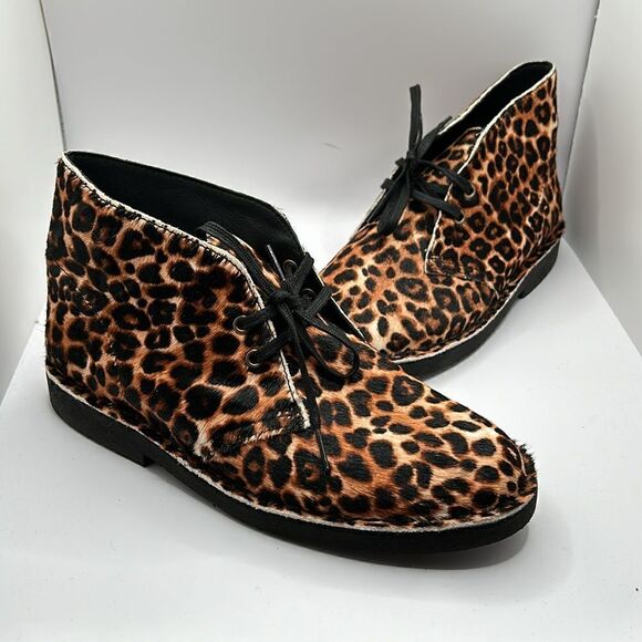 Clarks Desert Boot 2 Womens Ankle Boot Leopard Print - Picture 2 of 9